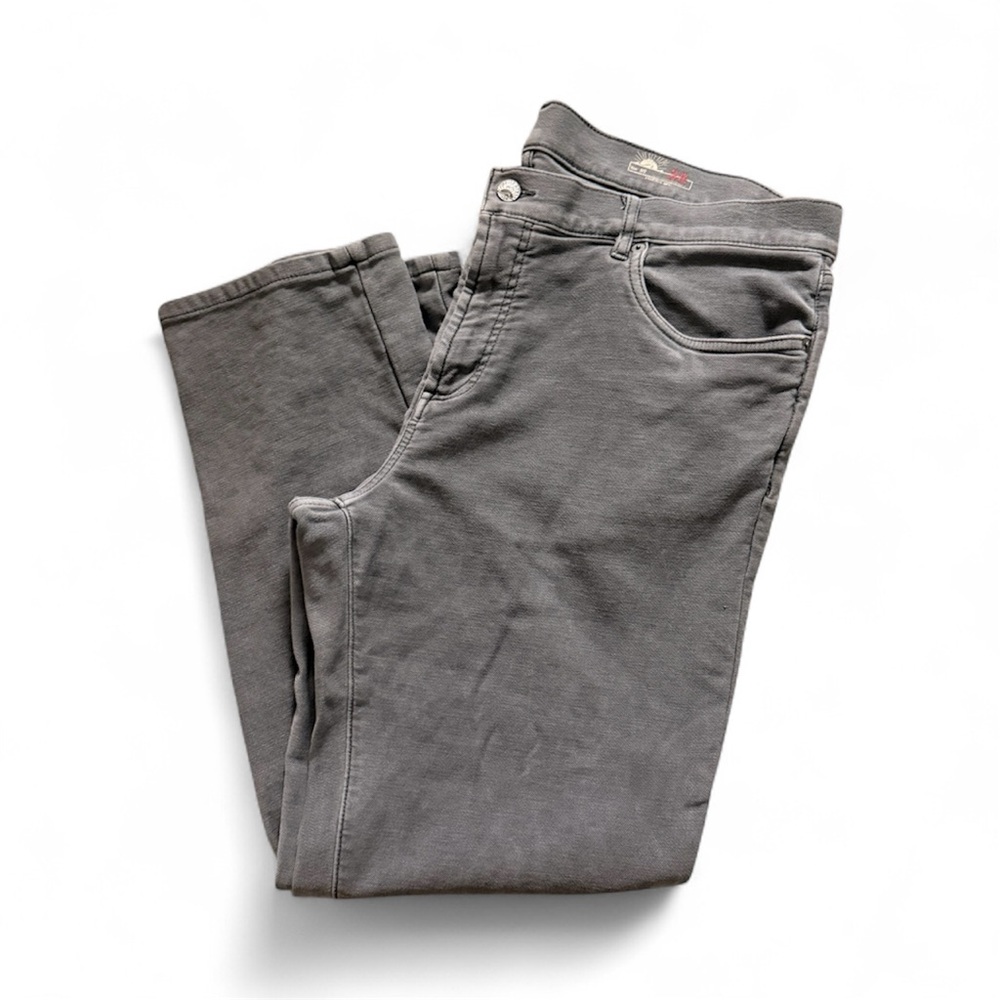 Faherty Men’s Stretch Terry 5 Pocket Pants Light Grey Size 38